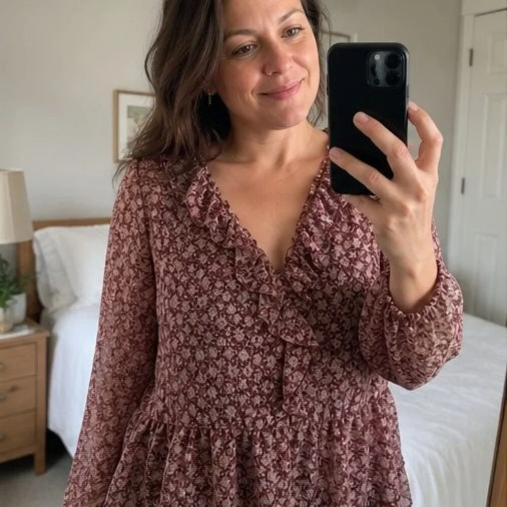 Lilac Peplum Top